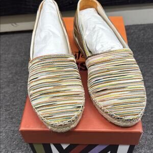NWT Missoni Colorful Striped Espadrilles sneaker Size 38 US 8
